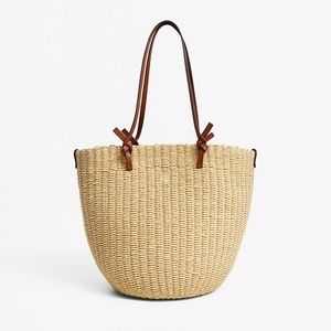 Mango Raffia Basket Bag